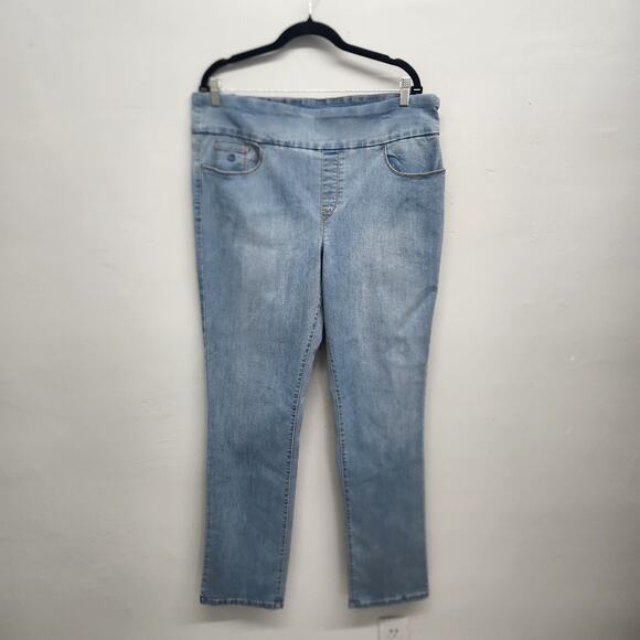 Gloria Vanderbilt Amanda Pull On Slim Leg Classic Rise 16 Average Jeans - Picture 1 of 10